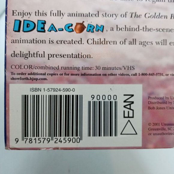 The Golden ROM VHS Movie Bob Jones University Unusual Films Animated Vintage - Picture 5 of 5